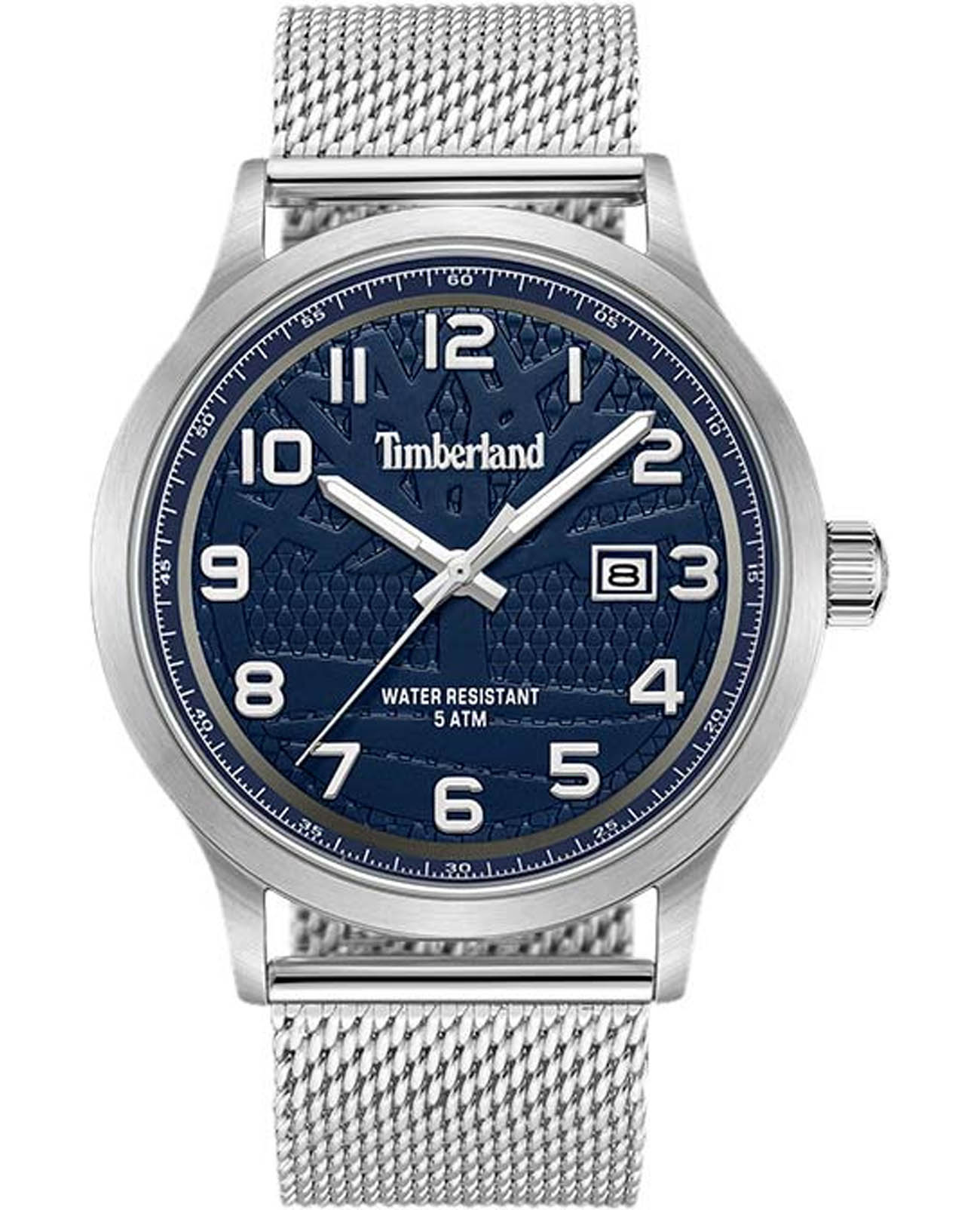 Timberland Timberland Trumbull TDWGH0028801  TDWGH0028801 кварцевые мужские часы синий циферблат, браслет нержавеющая сталь — вид спереди